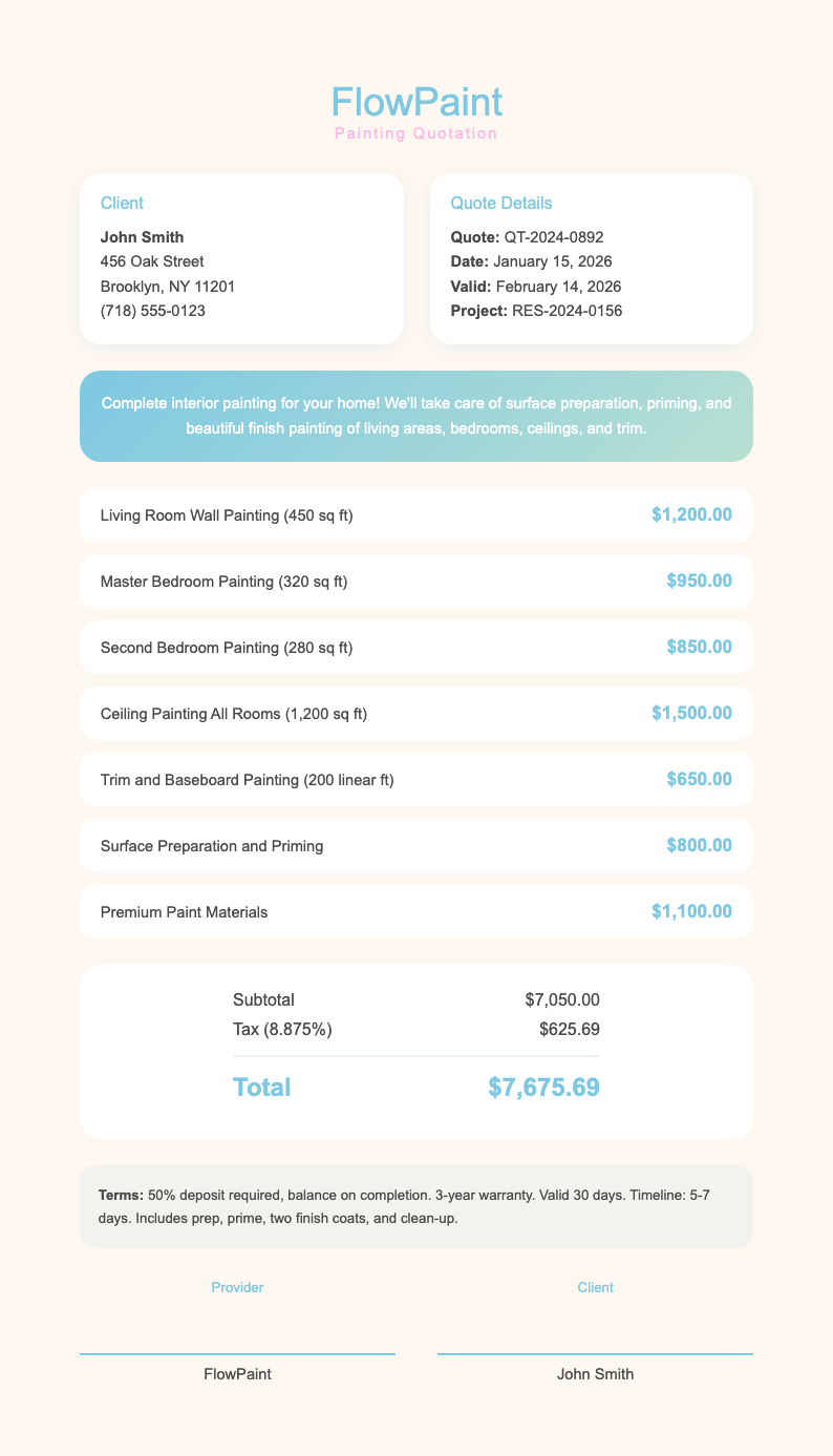 Soft organic painting quotation